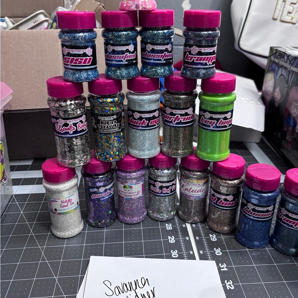 Glitter Set - Pink, Silver, Green, Blue